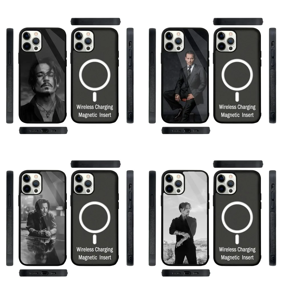 

J-Johnny D-Depp Phone Case Strong Magnetic For IPhone 16,15,14,13,Pro,Max,Plus,11,12,Mini For Magsafe Wireless Charging