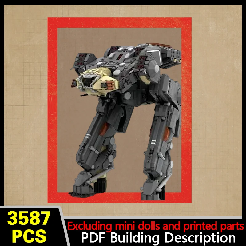 Heavy Battle Mecha Model MOC Building Bricks War Equipment Modular Technology Gifts Holiday Assemble Toys Suit Display