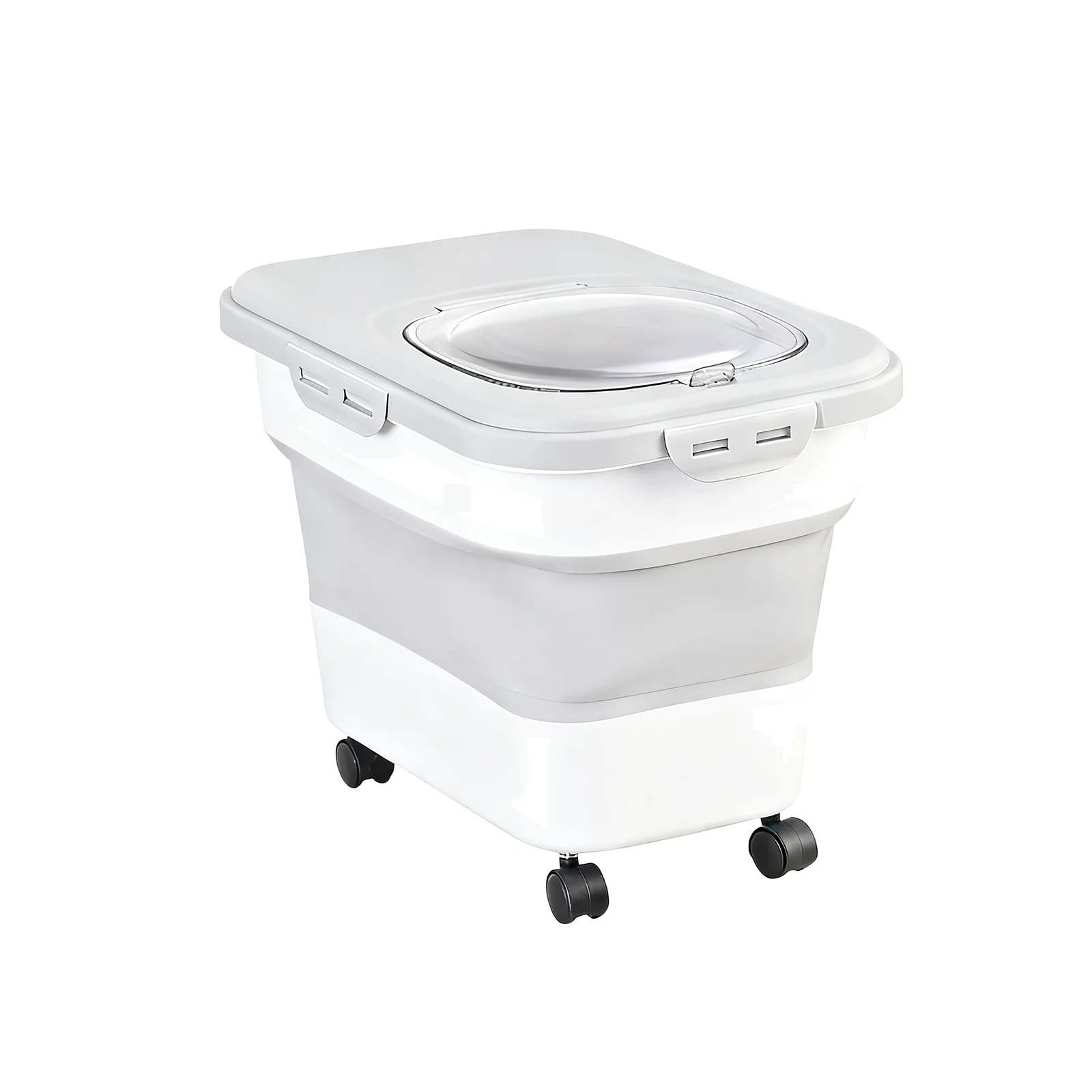Large Capacity Container Folding Rice Container Pet Food Storage Bin 5 Liter Japanese Style