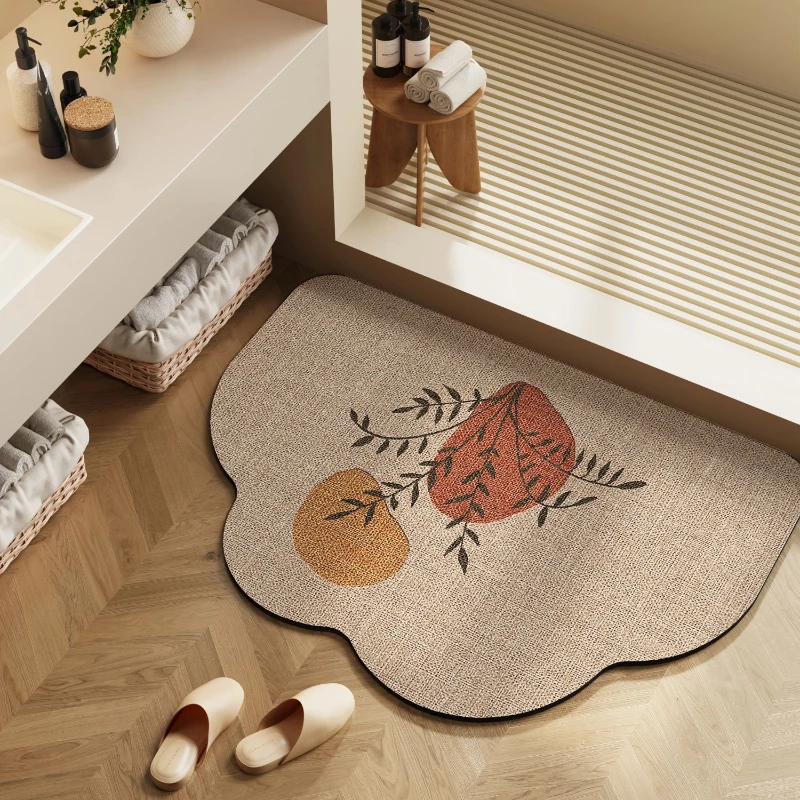 

VIKAMA Bohemian Cartoon Animal Bathroom Mat, Super Absorbent Anti Slip Soft Home Interior Decoration Mat