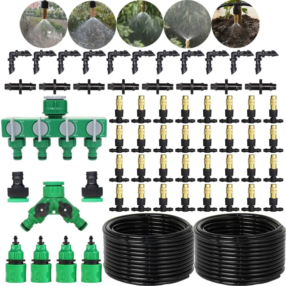 

50-10 M Marden Micro Irrigation Spray Cooling Cooling System Automatic Timer Spray Brass Nozzle Adjustable Spray Irrigation Set