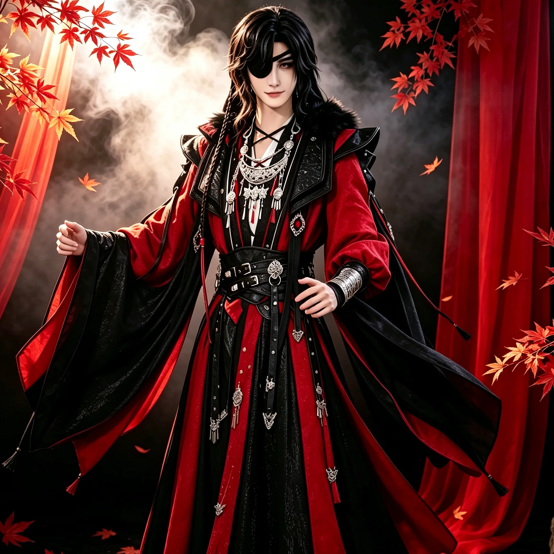 Chinese TV Series TGCF Tian Guan Ci Fu Xie Lian Hua Cheng Cosplay Costume Hua Cheng Cosplay Dress Hanfu Full Set