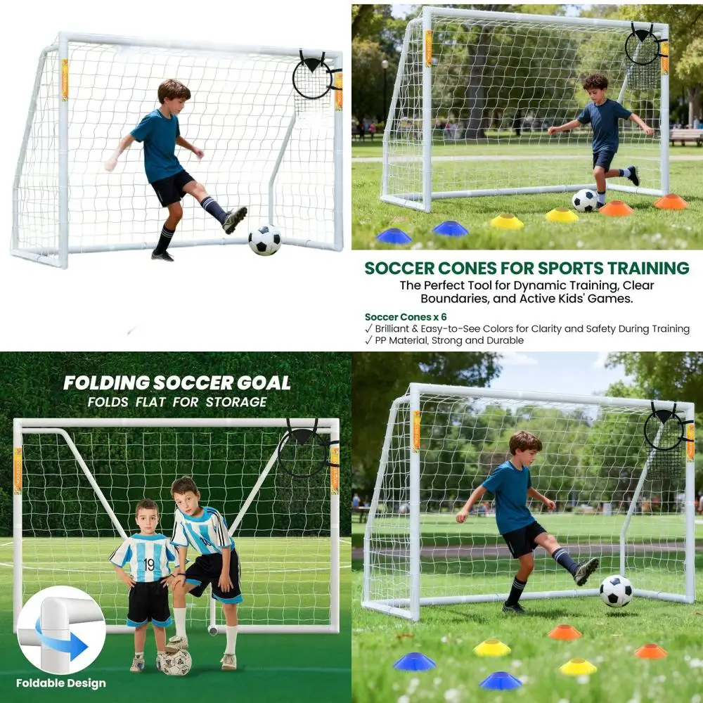 

Портативные всепогодные футбольные ворота для тренировок на заднем дворе - подходят для взрослых и молодежи