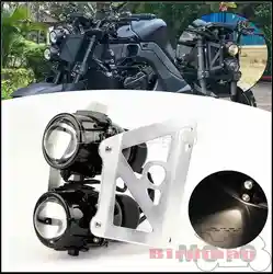 Motorcycle Dual Headlight Universal Projector Street Bikes Dual Headlamp Front DRL Head Light For MadAss 50 125 500 KIKASS 125