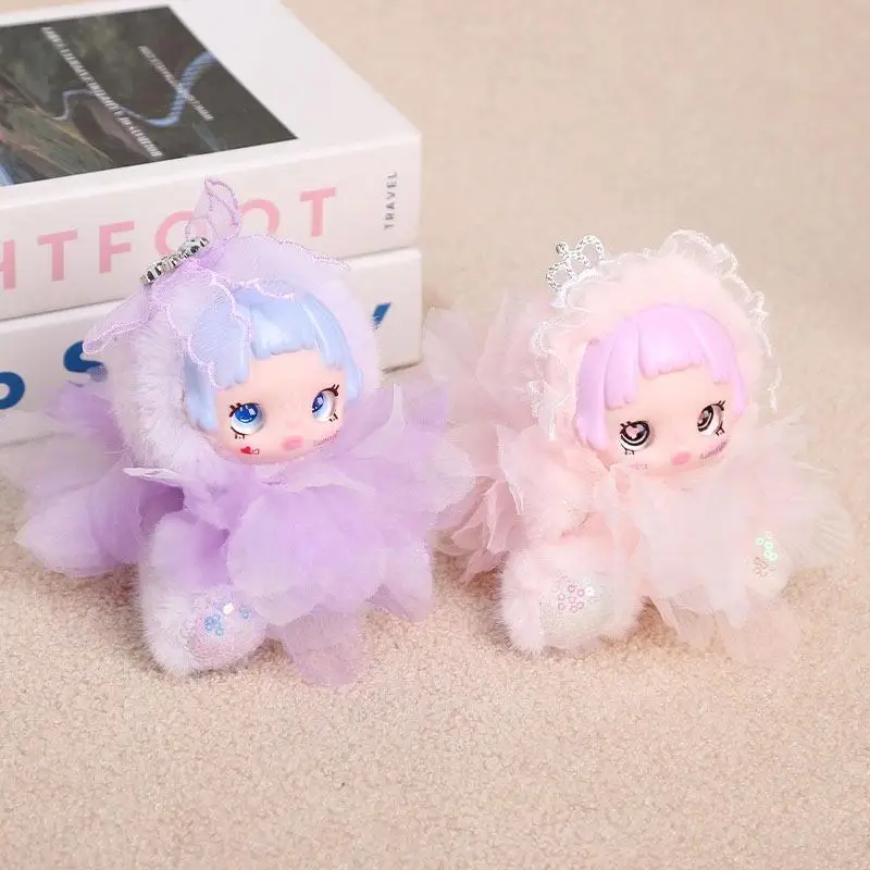 Cute Fairy Plush Doll Toy Pendant Keychain Desktop Ornaments Backpack Bag Hangings Decoration Car Keyring For Women Girls Gift - view 4