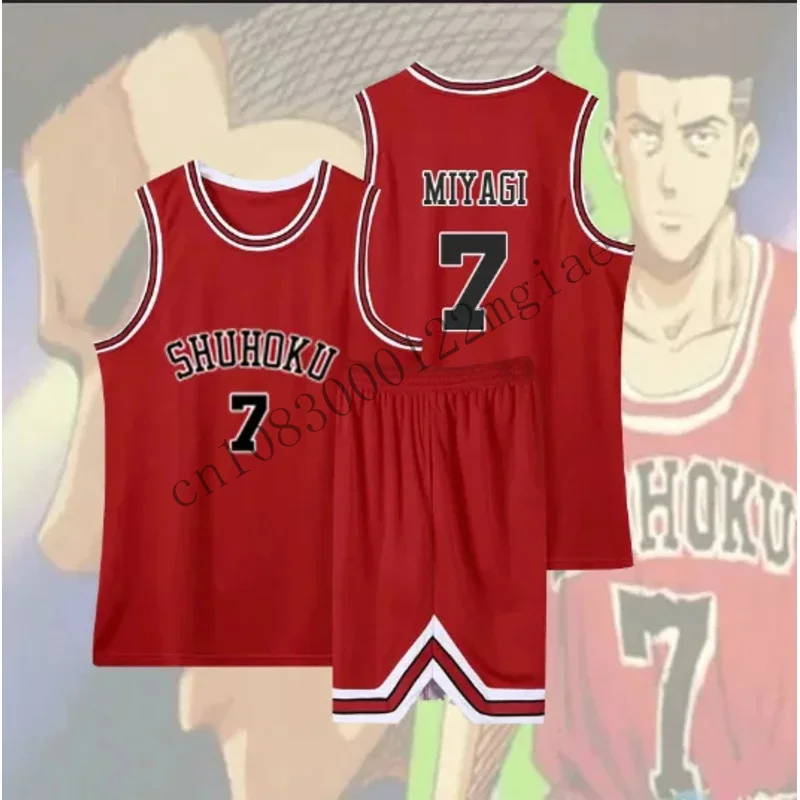 Anime Sakuragi Hanamichi Slam Dunk Jersey Shohoku School Basketball Team Uniform Sportswear Kaede Rukawa Cosplay CMM221