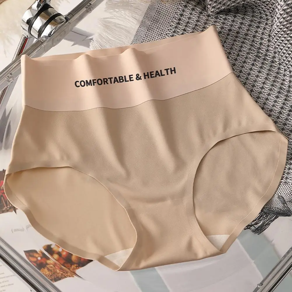 Women Underpants High Waist Elastic Contrast Color Seamless Patchwork Butt-lifted Thin Breathable Women Panties Female