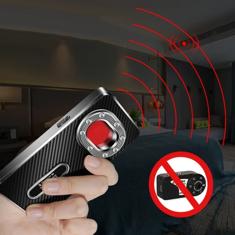 Professional Cameras Detector Anti-Spy AI Mode Mini Bug Finder Listening Device Car GPS Tracker Detector Wireless Signal Scanner view 6