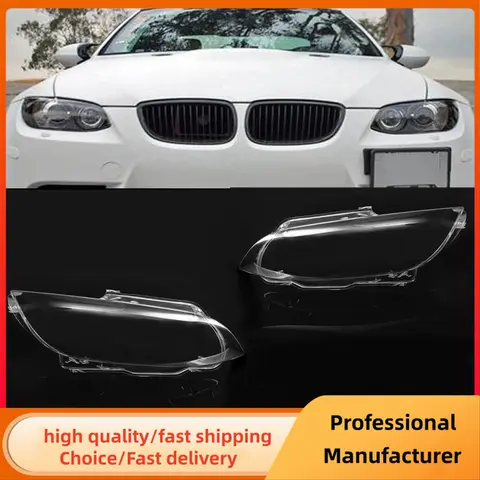 Left/Right Front Headlight Lens Covers For BMW E92 E93 Coupe Convertible M3 2006 2007 2008 2009 2010 Clear Headlamp Cover Shell 8 best sales headlight lens replacement - №3