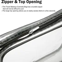 Women Waterproof Zipper Storage Pouch Transparent Cosmetic Bags Toiletry Bag Makeup Case 2