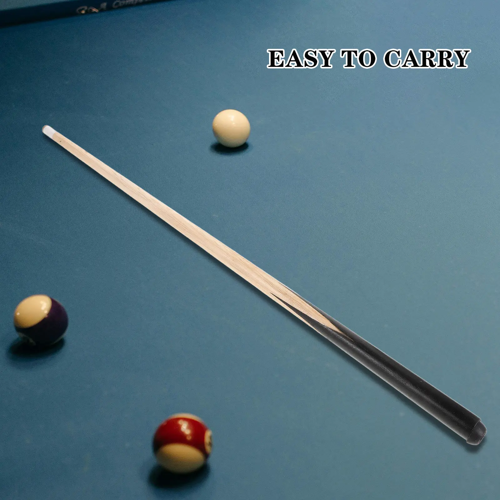 

24.8 Inch American Style Childrens Pool Table Short Cues Wood Construction Space Saving Fun Indoor Game Mini Billiards Cue