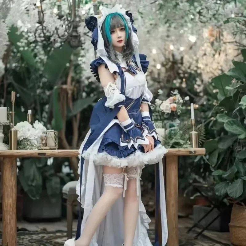 w;3.c\6;h'8/2025 Halloween Maid Original Cat Ears Costume Azur Lane Cheshire Cosplay Suit Heavy Cruiser 5'u.9;m\4/p
