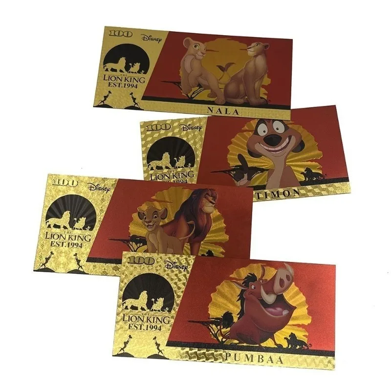 

Disney The Lion King Simba Gold Foil Paper Anime Figures Nala Pumbaa Timon Anime Collectibles Anime Merchandise Decoration Gifts