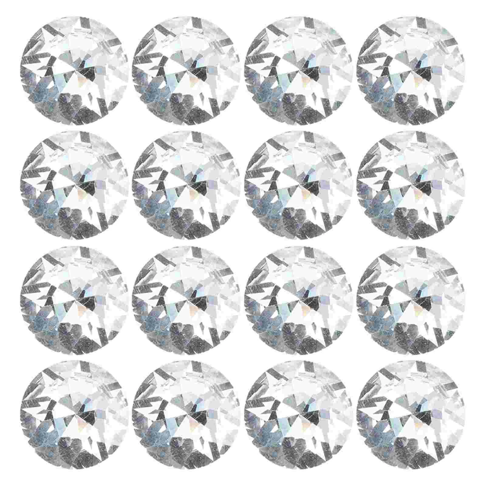 30 Pcs Button Sofa Decorations Diamond Crystal Headboards Crafts Furniture Glass Buttons for Bed