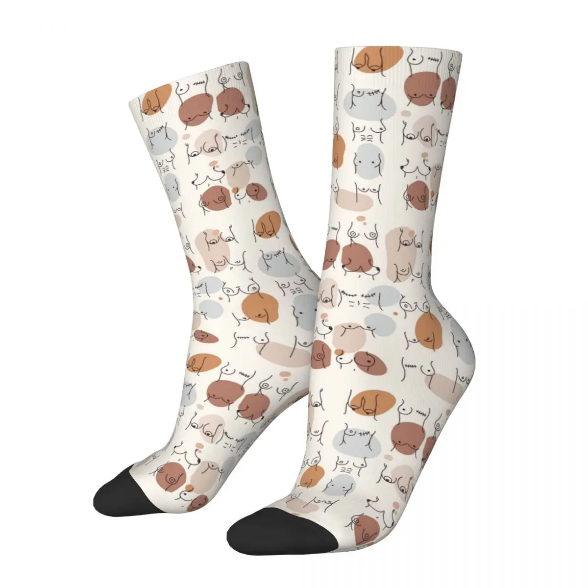 

Nude Sexy Body Sketch Socks Harajuku High Quality Stockings All Season Long Socks Accessories for Man's Woman's Gifts