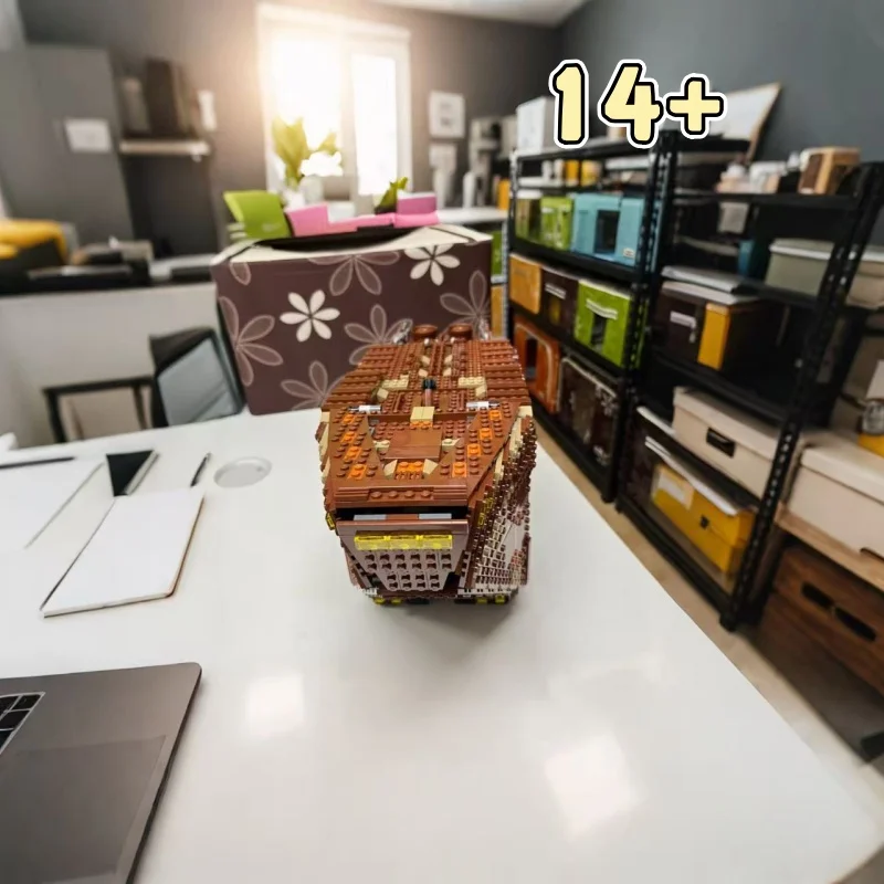 NEW 3296PCS compatible home decoration 75059 desert city DIY Desktop ornament Suitable for children's adult birthday gifts