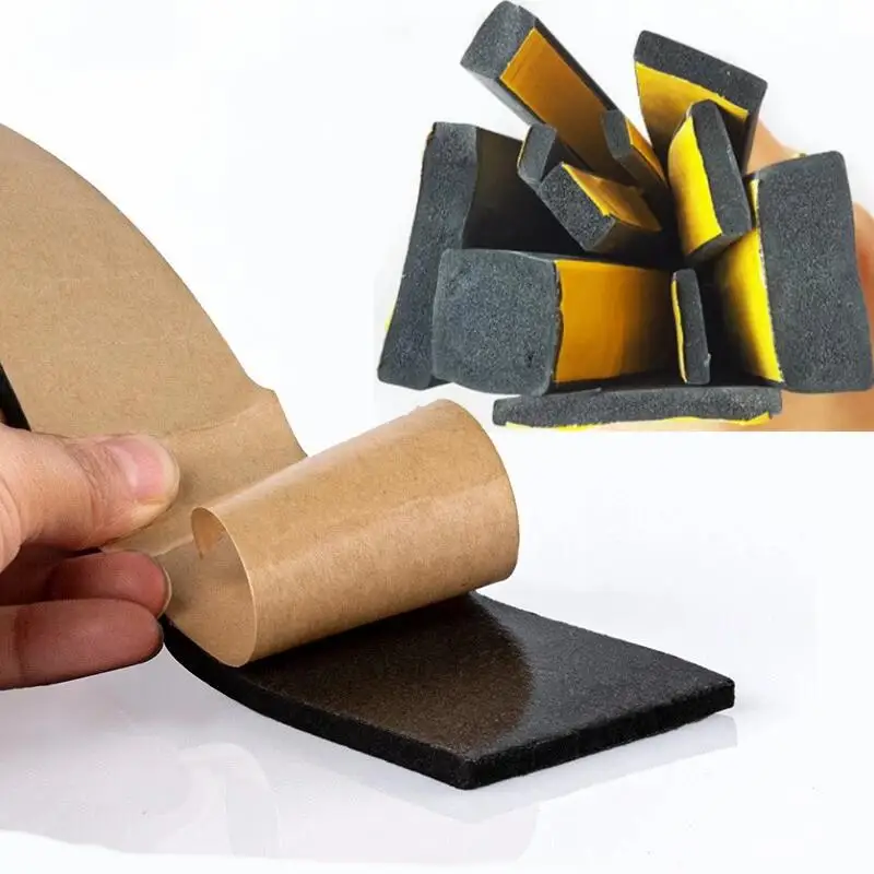 고무 자체 접착 스폰지 씰 스트립, 두꺼운 블랙 EPDM 단면 접착 방음 폼, 충돌 방지 씰 개스킷, 신제품