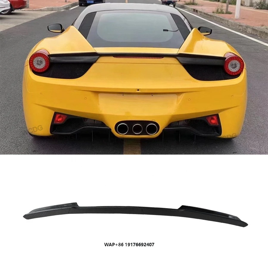 

ForFerrari 458 Italia 2010-2015 Carbon Fiber Rear Ducktail Spoiler Wing Car Rear Trunk Lip Spoiler Bodykit