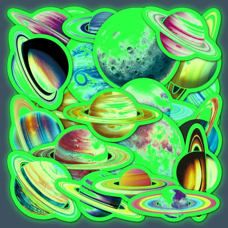 

20pcs Fun Creative Planet Stickers Waterproof Decoration Desktop Skateboarding Bicycle Luggage Phone Case Refrigerator