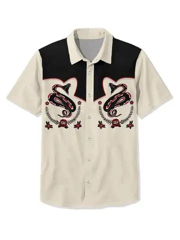 Vintage Shirt For Men 3d Cowboy Print Shirt Nautical Short Sleeve Tops Summer Sweatshirt Tees Designer Oversized Men's Clothing