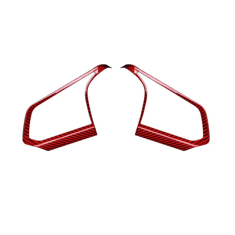 

1 пара автомобильных кнопок на рулевом колесе, внешняя рамка, задние детали из твердого углеродного волокна, аксессуары для Corvette C8 2020-2022 (красный)