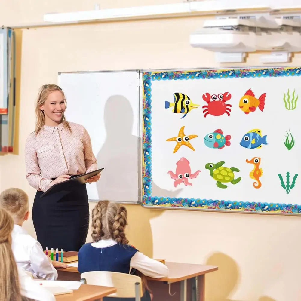 59ft Ocean Bulletin Board Border under The Sea Die Cut Trim Border Roll Back to School Bulletin Board Decoration School Decor