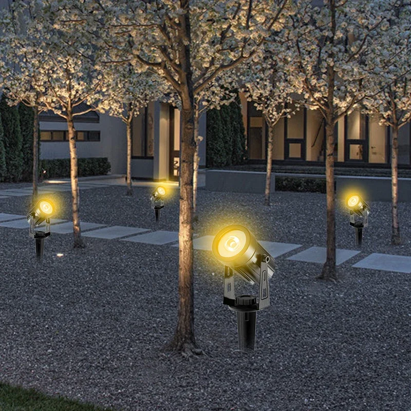 Spot Lumineux LED Solaire avec Prise de Terre, Éclairage d'Extérieur, Luminaire Décoratif de Paysage, Idéal pour une Pelouse, un Jardin ou une Cour, RVB