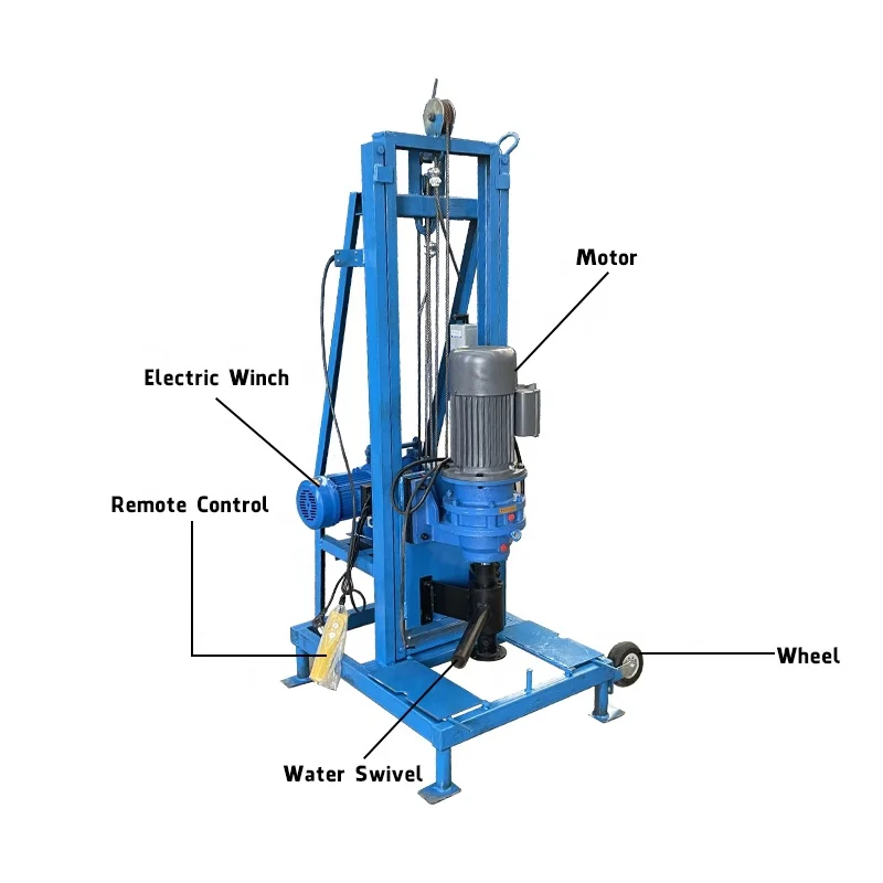 Multi-Functional Portable Drilling Rig for Water Well Water Well Drilling Machine with Electric Start
