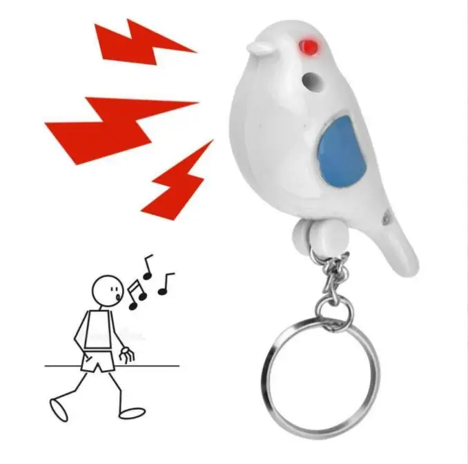 bird keychain whistle Key Finder Wireless Alarm Smart Tag Key Locator Keychain Tracker Whistle Sound LED Light Things Tracker