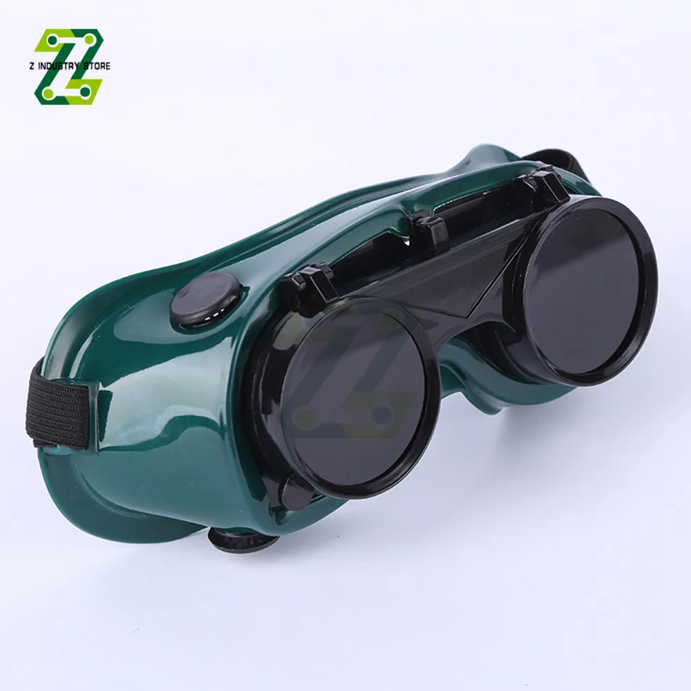 Double Flip Welding Glasses Cutting Welders Glasses Lenses Portable Safety Protective Cutting Grinding Glasses for Workplace