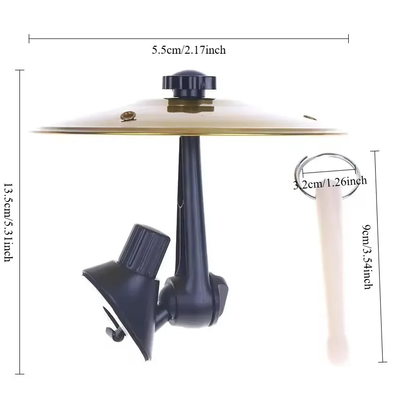 Clip-On Mini Air Vent Musical Drum, Legierung Untertasse Auto Auto Lüftungsschlitze Drumstick Dekoratives Zubehör Einfach zu installieren Klemmstil – Detail 3