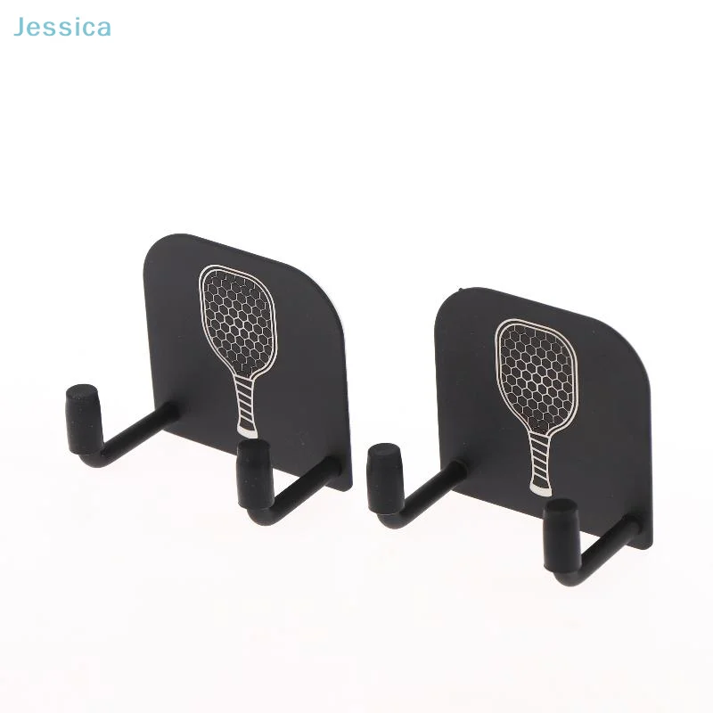 

♥Stainless Steel Wall Hook Badminton Racket Holder Wall Mounted Racket Rack 2Pcs