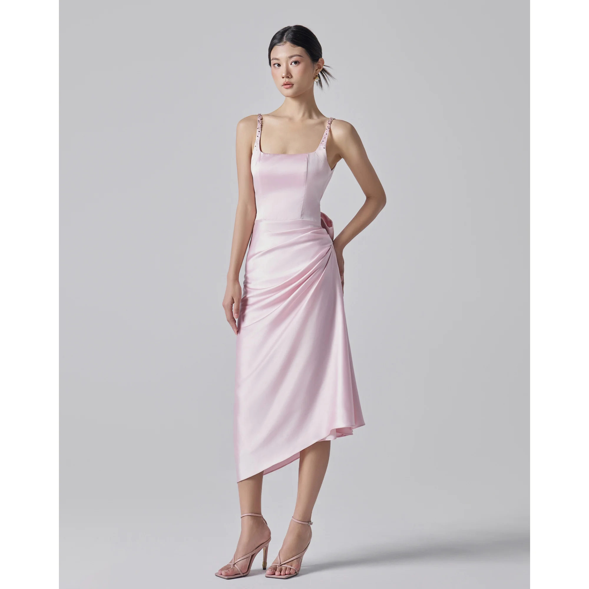 

Welove Elegant Spaghetti Straps Evening Dresses 2025 Customized A Line Wedding Party Gowns Dubai Prom Dress vestidos de fiesta