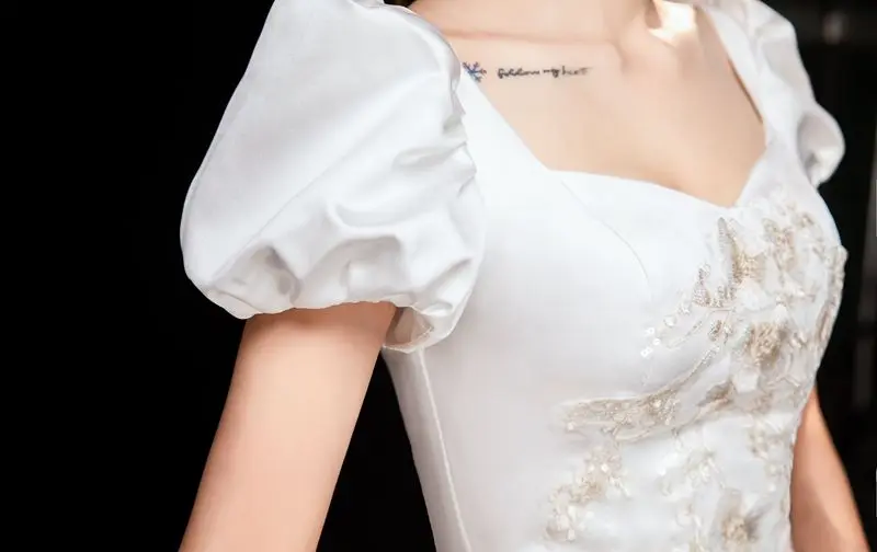 XXN-184 # Trouwjurk baljurk 2025, nieuwe bruids Franse paleisstijl, goedkope groothandel, kantborduurwerk, champagnekloem uit China