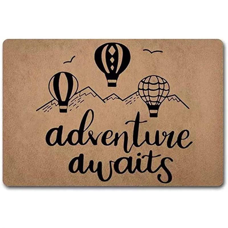 

Door mat Carpet Entrance Door Mat Adventure Awaits Doormat Welcome Room Door Rugs Funny DoorMats