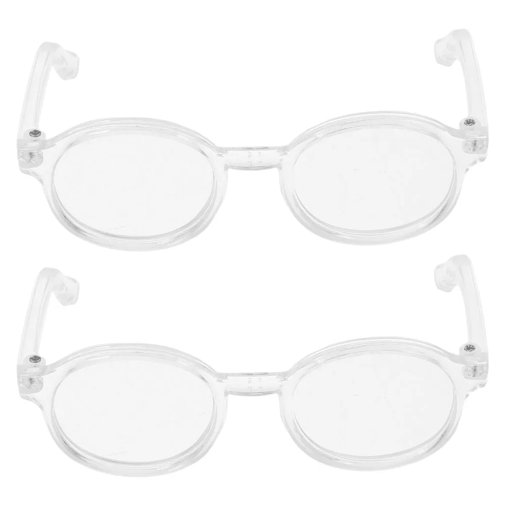 

2pcs Eyewear Accessories Mini Plastic Sunglasses Reading Glasses For 20Cm Cotton Dress Up Cosplay Costume Play Lightweight Fade