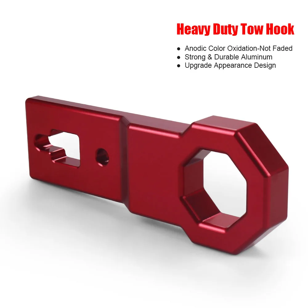 Hot-selling Front Tow Hook Heavy Duty Aluminum Red/Black Bumper Towing Replacement Hook Kit for Ford F-150/Raptor 2009+