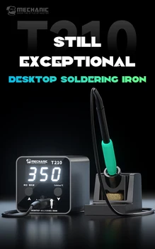 Mekanik T-210 masaüstü havya akıllı LED büyük ekran C210 isıtma çekirdek kısa devre koruma kaynak istasyonu