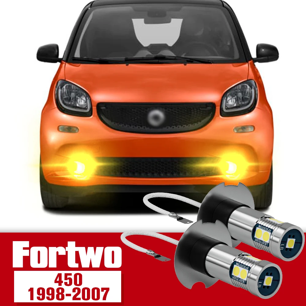 

2x LED Accessories Front Fog Light Bulb Lamp For Smart Fortwo Cabrio Coupe 450 1998-2007 1999 2000 2001 2002 2003 2004 2005 2006