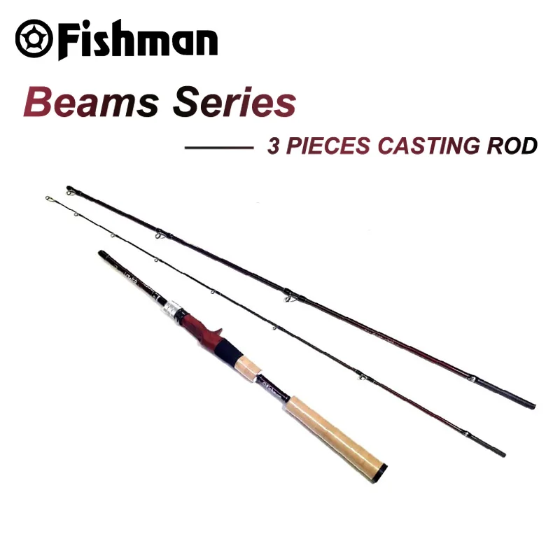 FISHMAN BEAMS/BRIST Series 3 Pieces Casting Fishing Rod 3'9'' To 8'5'' R/RF Portable Rod For Shore And Boat Casting