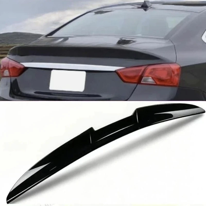 LAICY 3Pcs For C-hevrolet Impala 2014-2020 Car Rear Bumper Trunk Lip Spoiler Roof Tail Wing Adjustable Deflector Splitter Black