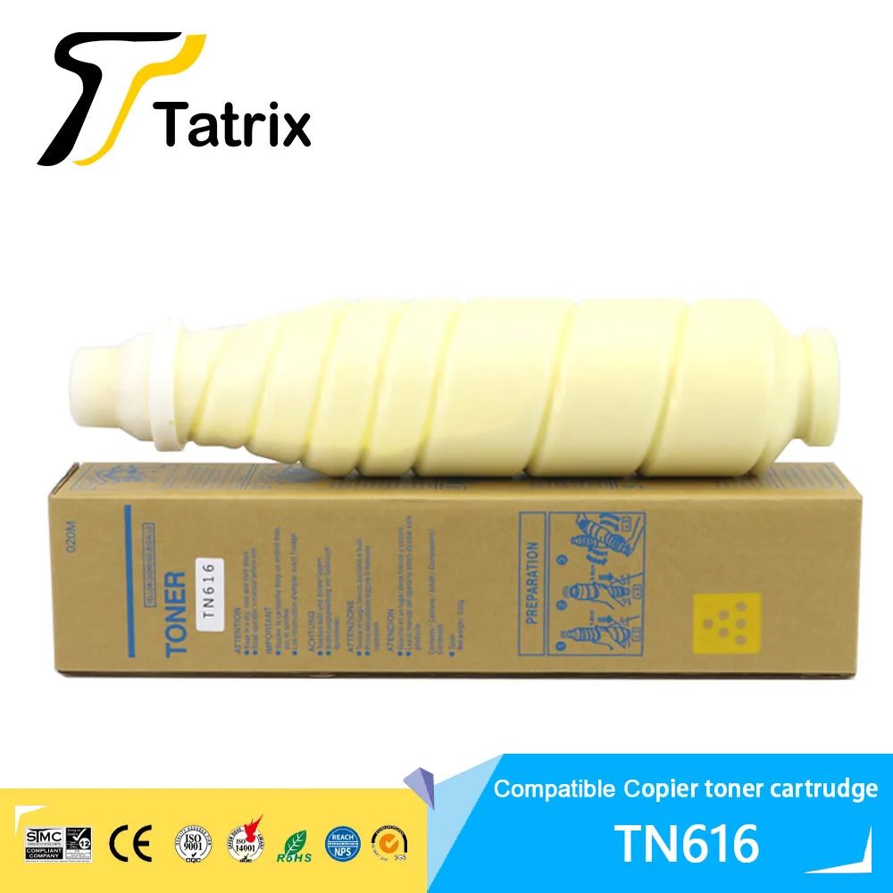 Tatrix tn616 tn-616 Compatible copier toner cartridge for Konica Minolta Bizhub Press C6000 C7000 For Bizhub PRO C5500 C6500P