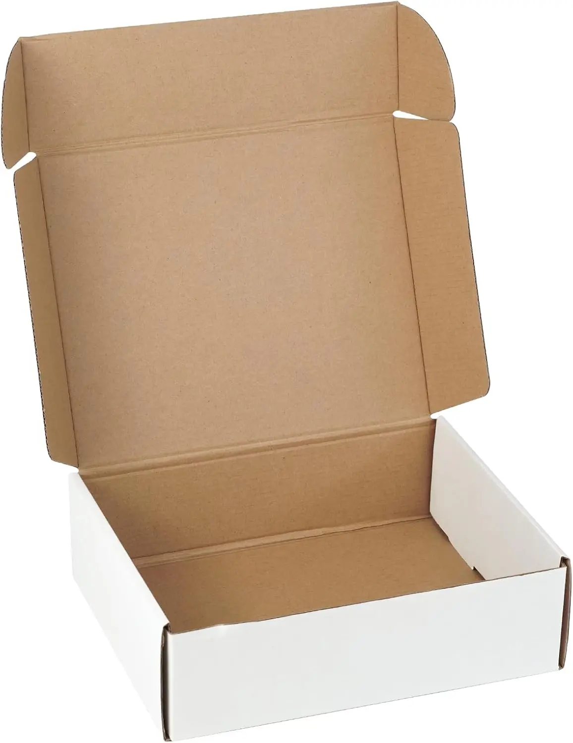 

10x8x3 Corrugated Cardboard Boxes, 5 Pack White Mailing Boxes for Small Items