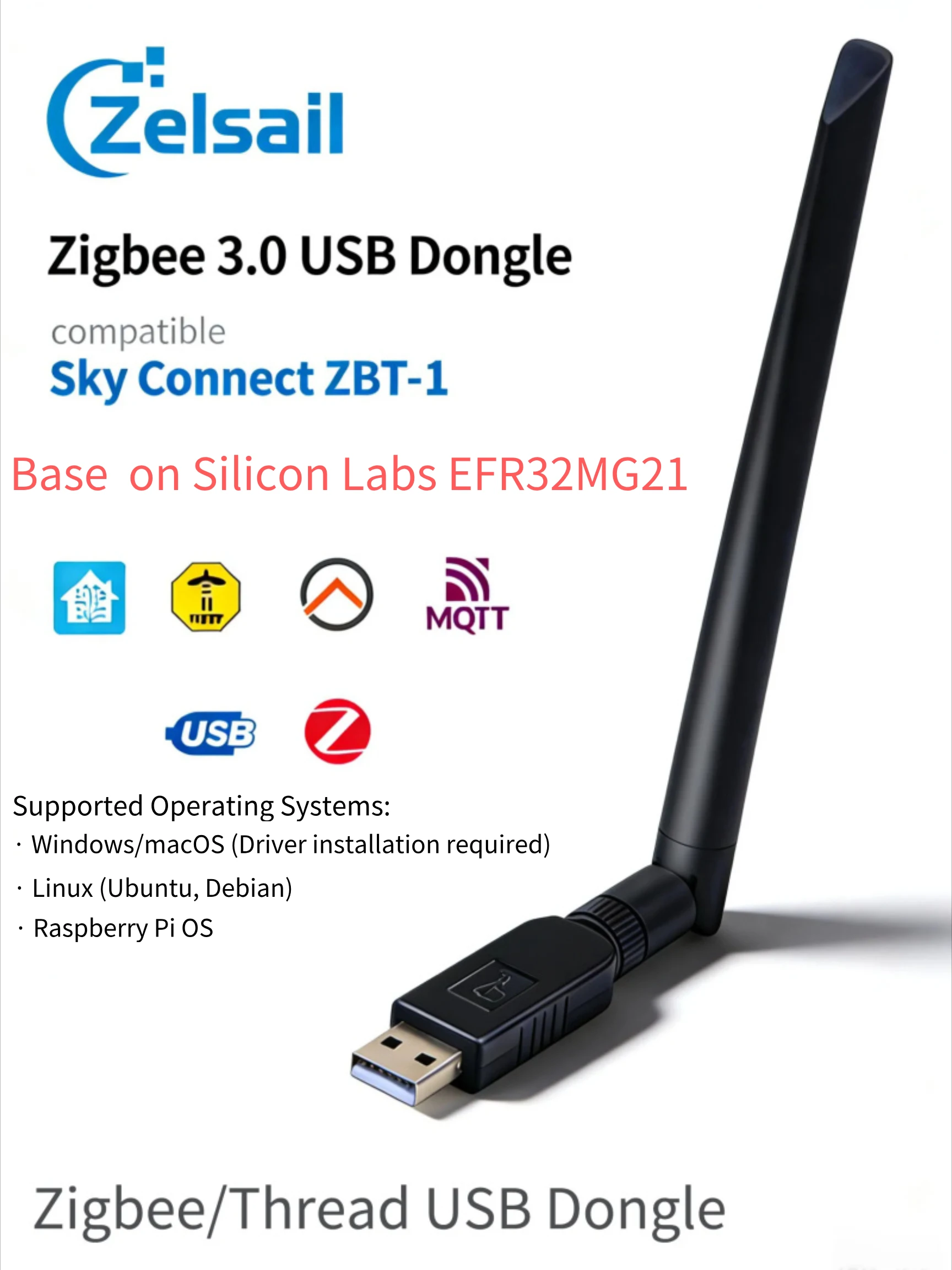 Home Assistant Connect ZBT-1 Zigbee 3.0 Dongle Compatible with Zigbee, Thread with Sky Connect ZHA Z2M