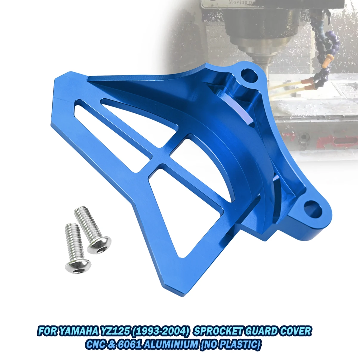 

Motorcycle Sprocket Guard Cover Chain Protector Blue CNC 6061 Billet Aluminium Accessories For Yamaha YZ125 1993-2004