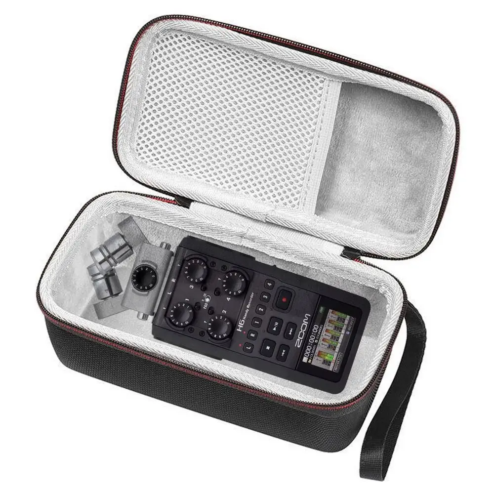 Portable Recorder Case Accessories Hard Shell Travel Carrying Case Durable Lightweight Recorder Carrying Pouch for Zoom H6