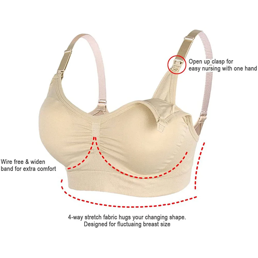 Maternity Bras Wirefree Nursing Bra Pregnancy Clothes Prevent Sagging Breastfeeding Women\'s Breathable lactancia Bra