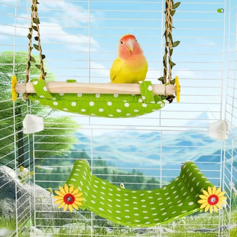 Pet Hanging Hammock Warm Nest Bed Parrot House Removable Washable Bird Cage Perch For Parrot Hamster Lovebird