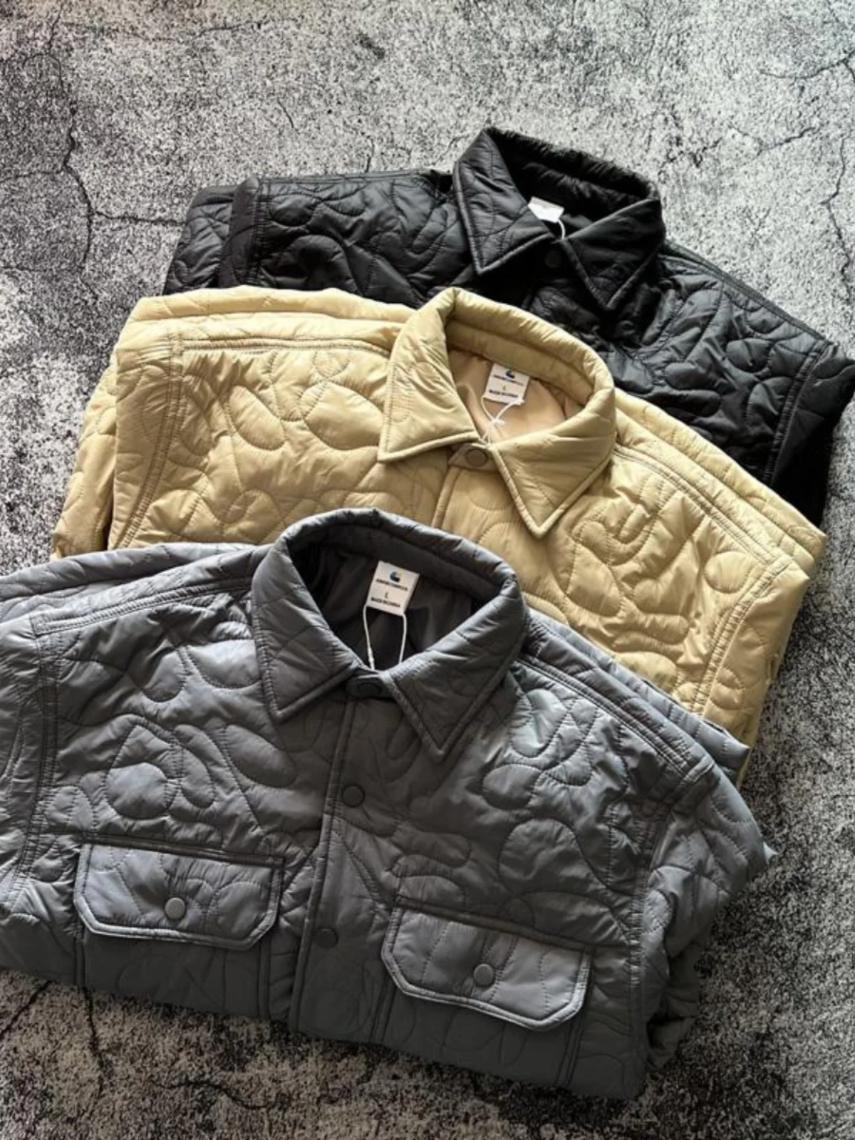 

Классическая американская легкая ветрозащитная теплая хлопковая куртка с двойными карманами и ромбовидной строчкой для мужчин, модная...