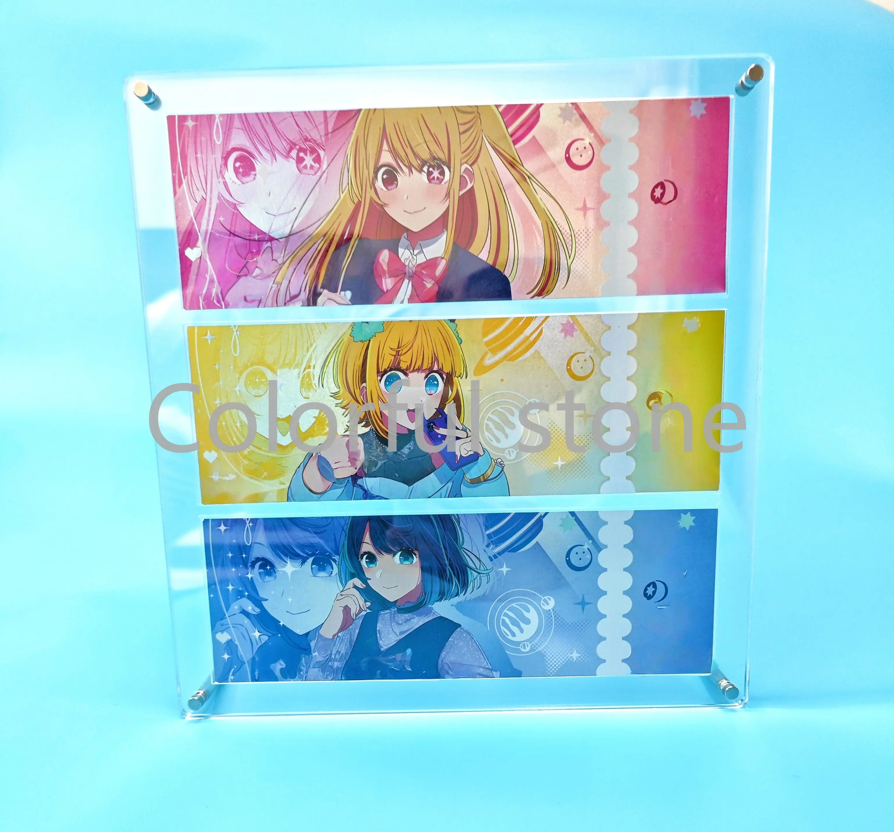 

Лазерный билет, коллекция персонажей аниме, звездная карта, защитная крышка, подставка для дисплея, утолщенная акриловая современная рамка без карты